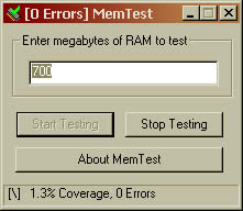 Memtest Screenshot